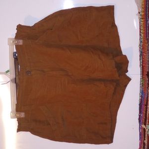 Brown Linen/Rayon Shorts XL